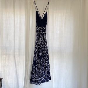 Navy Blue and white summer dress